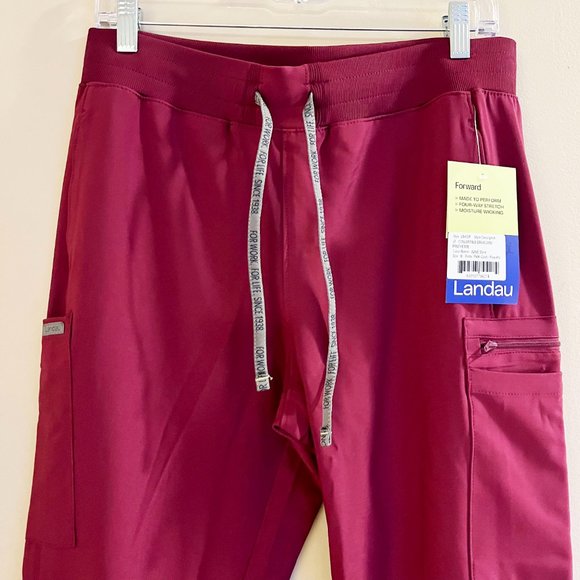 NWT Landau Forward 5-Pocket Rib Knit Waistband Cargo Scrub Pant Petite M… - Picture 3 of 8